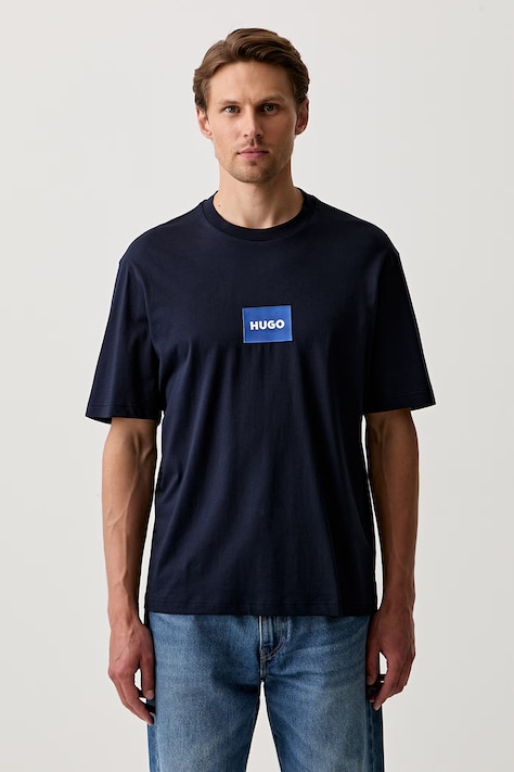 HUGO Blue tričko pánské bavlněné Nayonix tmavě modré 50554382