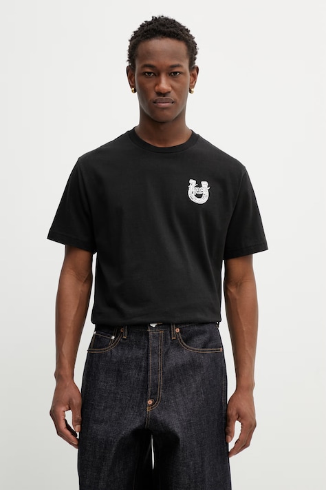 Kenzo t-shirt bawełniany męski kolor czarny z aplikacją FG55TS2204SG
