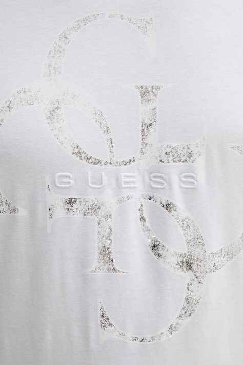 Бавовняна футболка Guess — SS26-TSM05Y, білий — фото 5