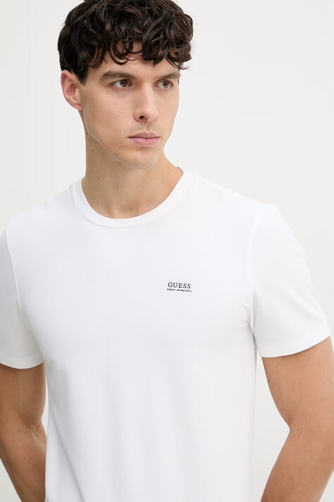 Guess t-shirt męski kolor biały gładki M6RI19 KD202