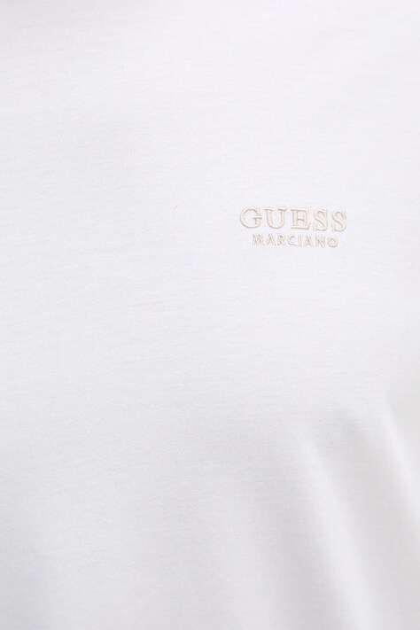 Футболка з домішкою шовку Guess — SS26-TSM06E, білий — фото 5