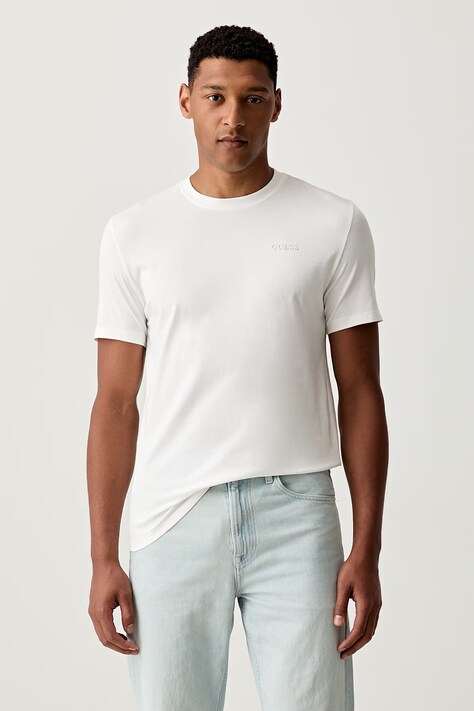 Guess T-shirt męski bawełniany MARZIO beżowy Z6RI17 I3Z14