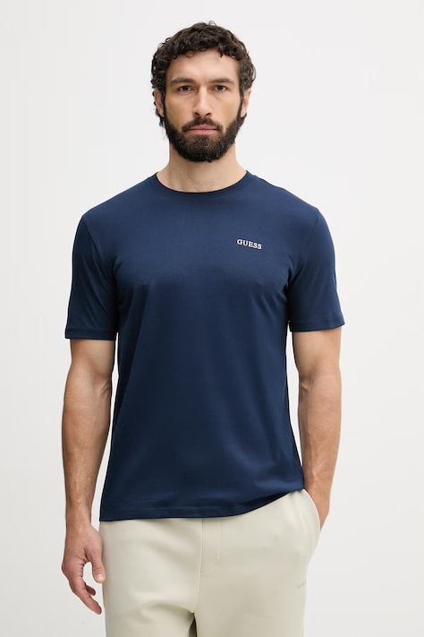 Guess t-shirt ανδρικό βαμβακερό MARZIO σκούρο μπλε Z6RI17 I3Z14
