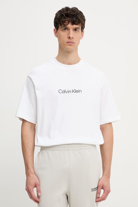 Calvin Klein T-shirt męski bawełniany biały LV040HM228