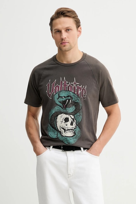 ZADIG&VOLTAIRE t-shirt bawełniany męski kolor brązowy z nadrukiem JMTS01751