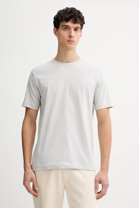 Marc O'Polo t-shirt bawełniany męski kolor szary gładki 620201251054