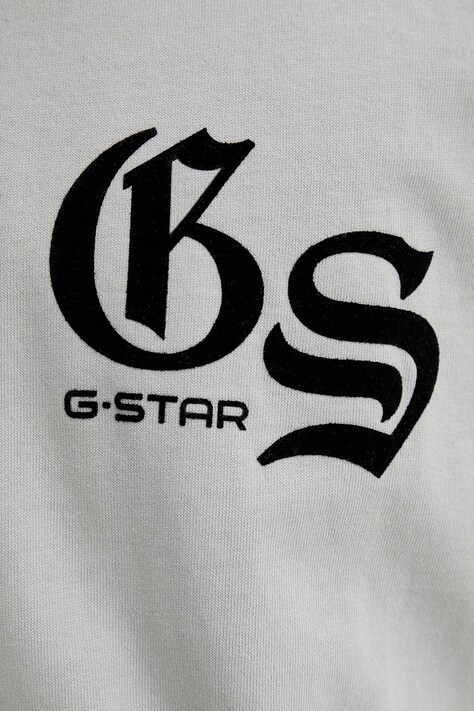 Бавовняна футболка G-Star Flock back gr loose — SS26-TSM0AA, сірий — фото 5