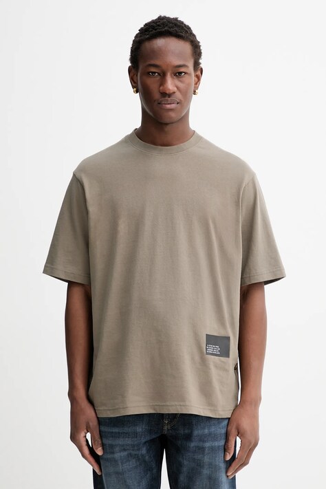 G-Star t-shirt bawełniany męski kolor zielony z nadrukiem D26855-C336