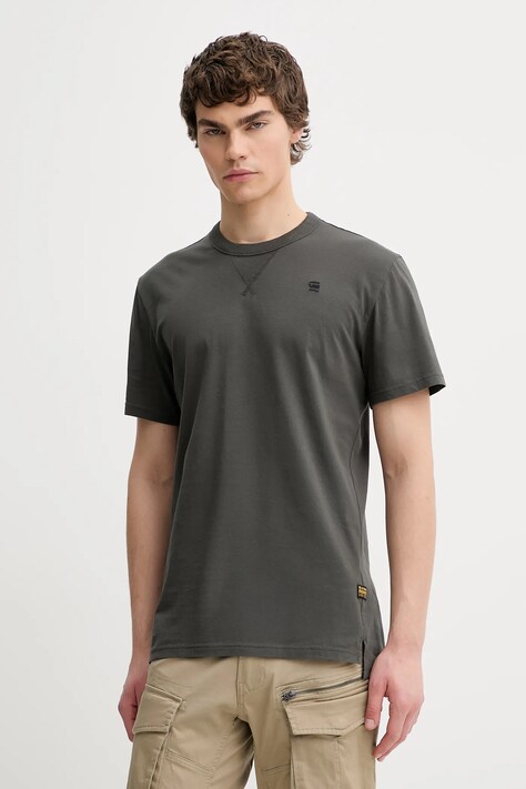 G-Star t-shirt bawełniany męski kolor szary gładki D24449-336