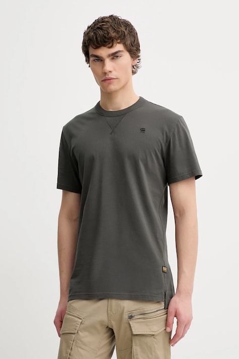 G-Star t-shirt bawełniany męski kolor szary gładki D24449-336