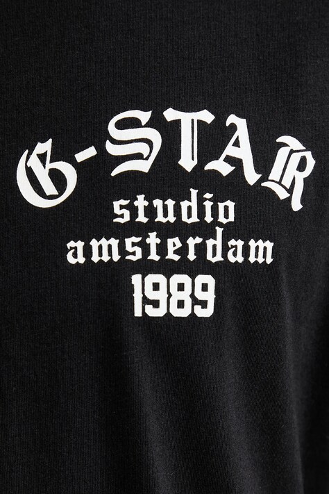 Бавовняна футболка G-Star Studio ams — SS26-TSM0AK, чорний — фото 5