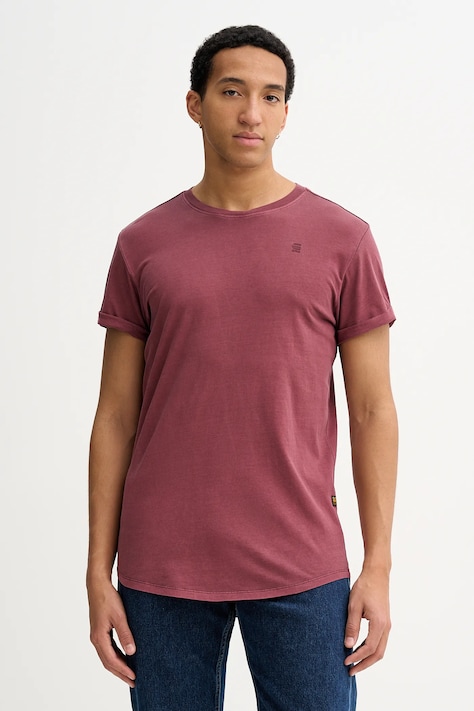 G-Star t-shirt bawełniany męski kolor czerwony gładki D16396-2653