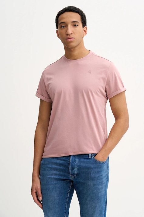 G-Star tricou din bumbac culoarea roz, uni, D16396-B353