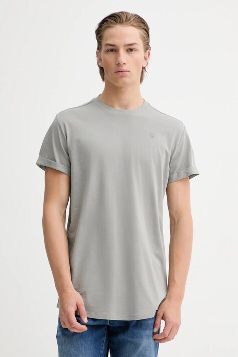 G-Star t-shirt bawełniany męski kolor szary gładki D16396-B353