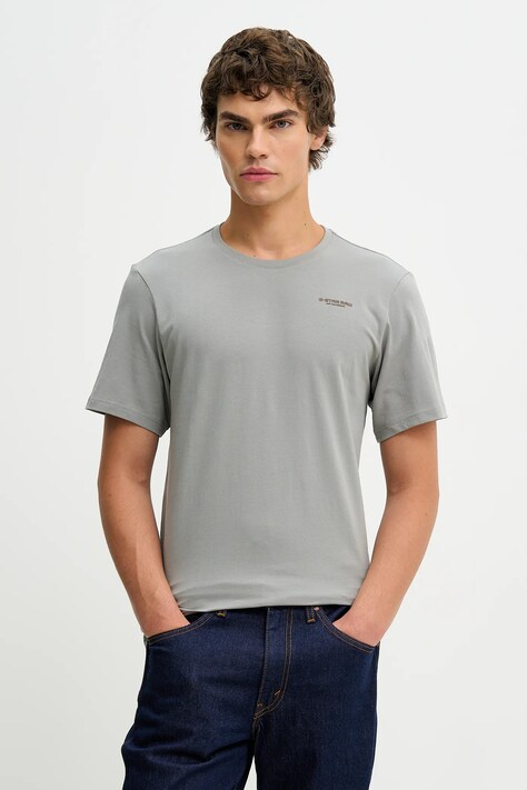 G-Star t-shirt Slim base męski kolor szary gładki D19070-C723-G283