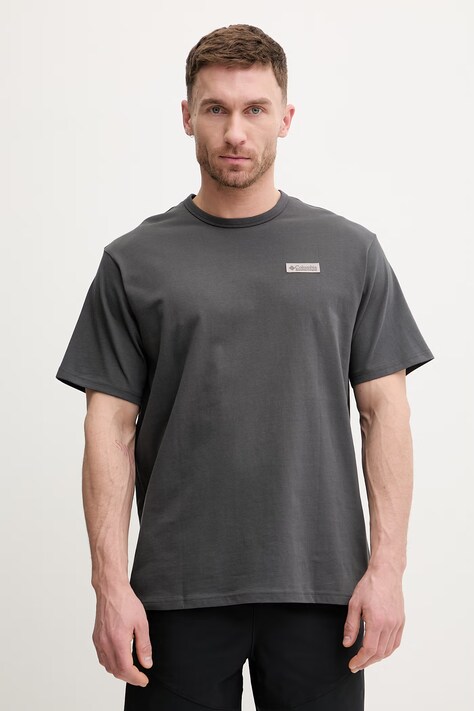 Columbia t-shirt bawełniany CSC męski kolor szary z nadrukiem 2155061