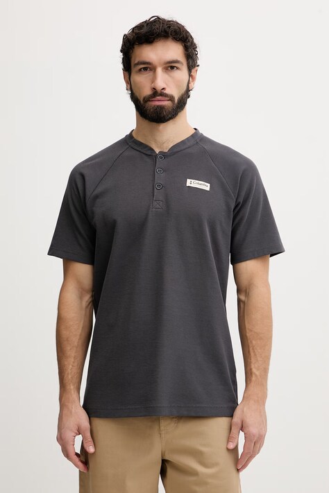 Columbia t-shirt męski z bawełną Acker Rock szary 2157061