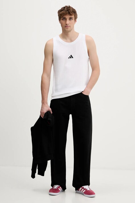 adidas t-shirt bawełniany kolor biały JE8984