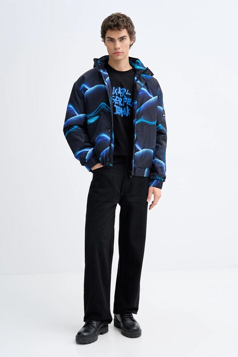 Бавовняна футболка Karl Lagerfeld Jeans — SS26-TSM0BH, чорний — фото 2
