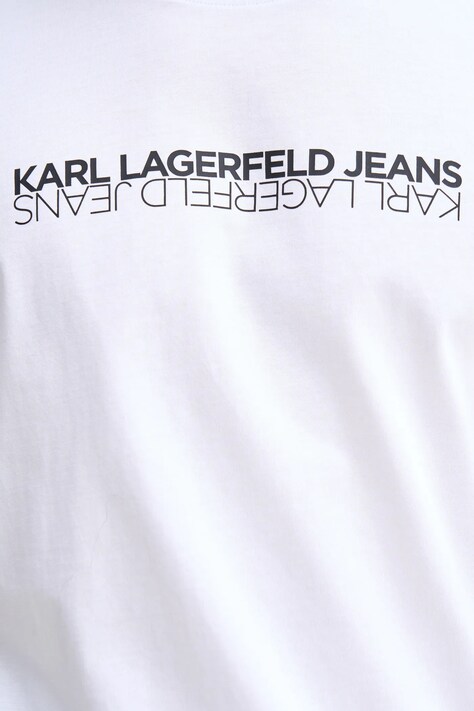 Бавовняна футболка Karl Lagerfeld Jeans — SS26-TSM0BO, білий — фото 5
