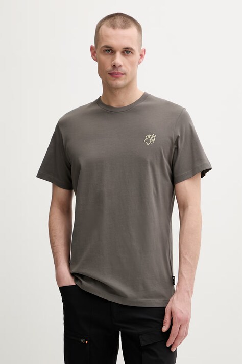 Jack Wolfskin t-shirt męski bawełniany Celebrate The Paw szary A65915