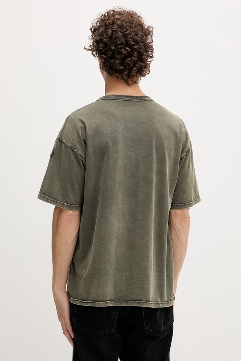 Diesel t-shirt męski bawełniany T-BOXT-DEN zielony A19545.0HGBX