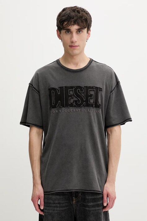 Diesel t-shirt męski T-RAWBOXT szary A21041.0KMAH