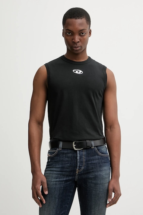 Diesel t-shirt bawełniany T-BISCO-IOD kolor czarny A21743.0JMBB