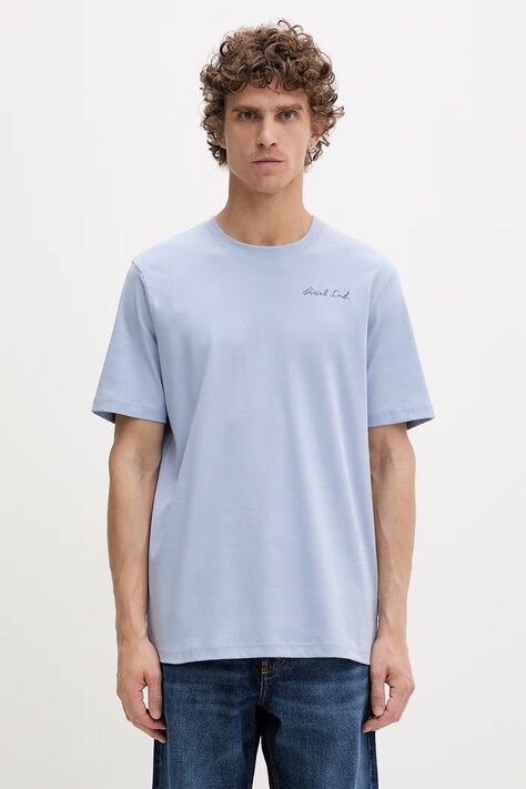 Diesel t-shirt męski bawełniany T-ADJUST-V11 niebieski A22495.0AIJU