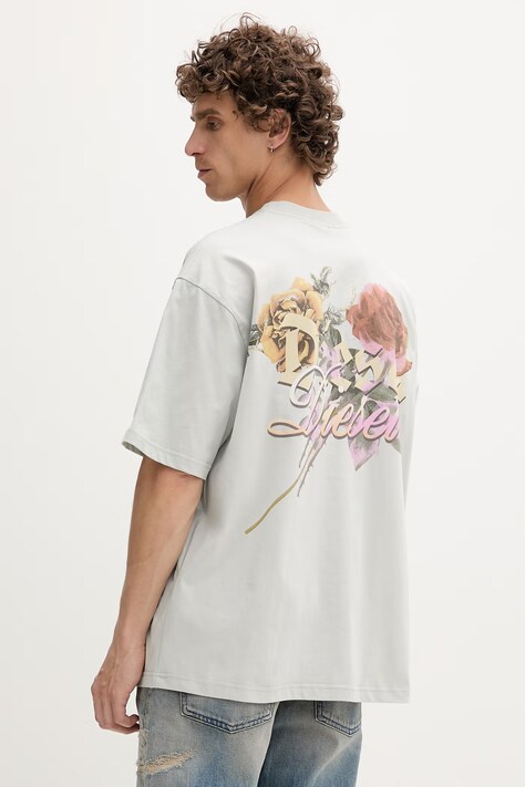 Diesel t-shirt męski bawełniany T-BOGGY-V4 szary A22497.0PLAT