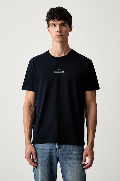 Paul&Shark T-shirt męski bawełniany granatowy 99311008