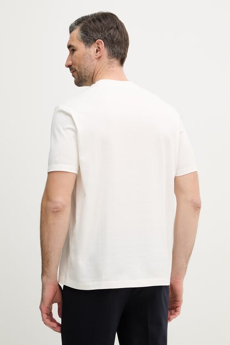 Paul&Shark t-shirt bawełniany męski kolor beżowy gładki 26411014