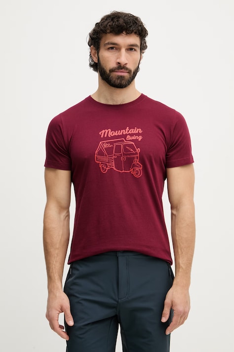 La Sportiva T-shirt trekkingowy męski bawełniany Ape bordowy ZACT204