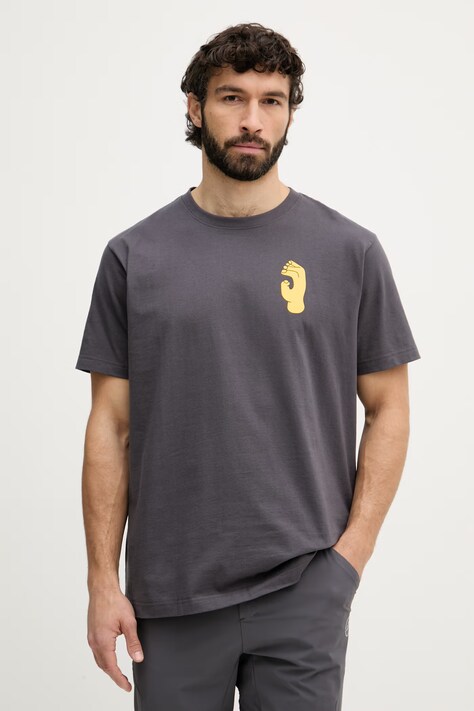 La Sportiva T-shirt sportowy męski bawełniany Crimp szary ZACT242