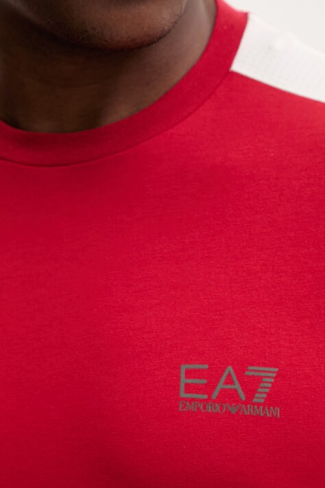 Футболка для тренувань EA7 Emporio Armani — SS26-TSM0DH, червоний — фото 5