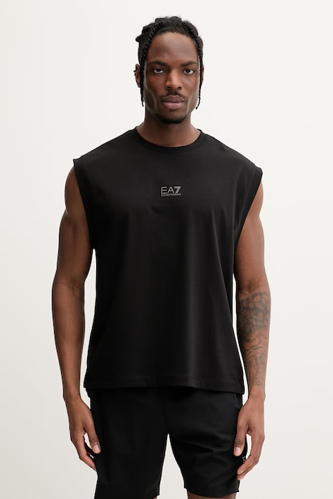 EA7 Emporio Armani топ для тренировки для мужчин чёрный AF21787.7M001622