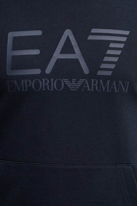 EA7 Emporio Armani кофта з капюшоном чоловіча бавовняна — SS26-TSM0DL, темно-синій — фото 5
