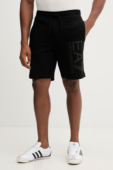 EA7 Emporio Armani szorty bawełniane męskie kolor czarny AF22266.7M001414