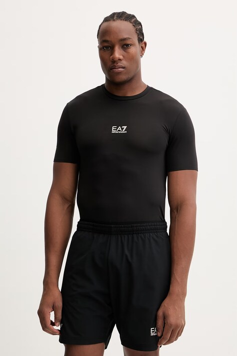 EA7 Emporio Armani t-shirt treningowy męski kolor czarny z nadrukiem AF24495.7M000291