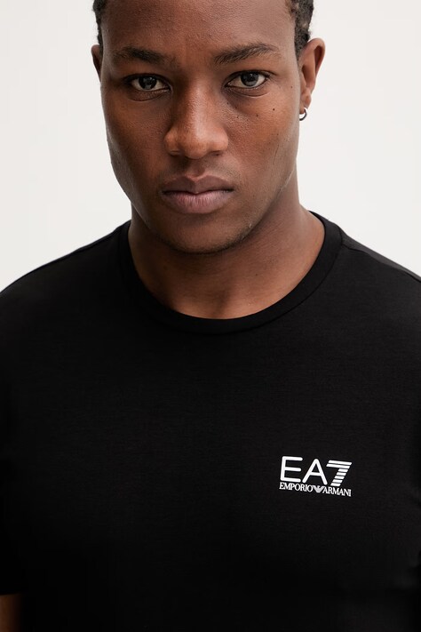 EA7 Emporio Armani t-shirt męski kolor czarny z nadrukiem PJVQZ.8NPT26