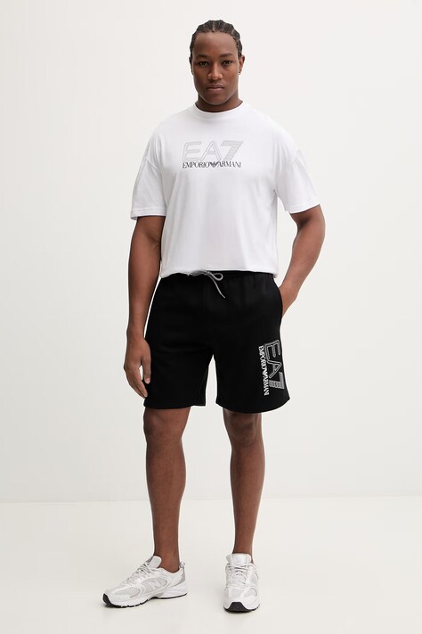 EA7 Emporio Armani t-shirt bawełniany męski kolor biały z nadrukiem AF10375.7M001309