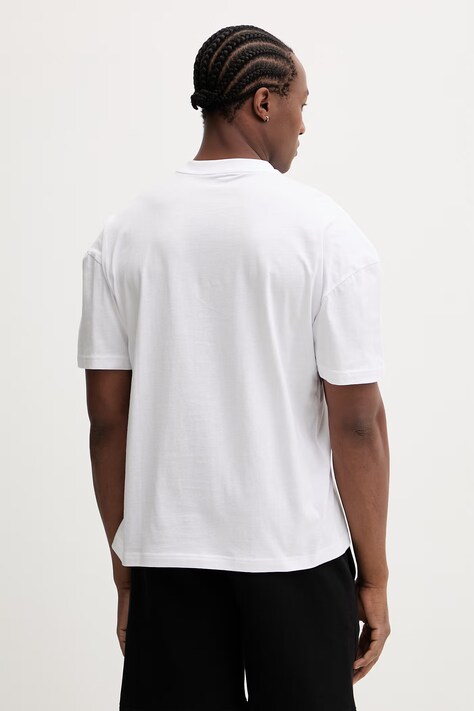 Бавовняна футболка EA7 Emporio Armani — SS26-TSM0DR, білий — фото 3