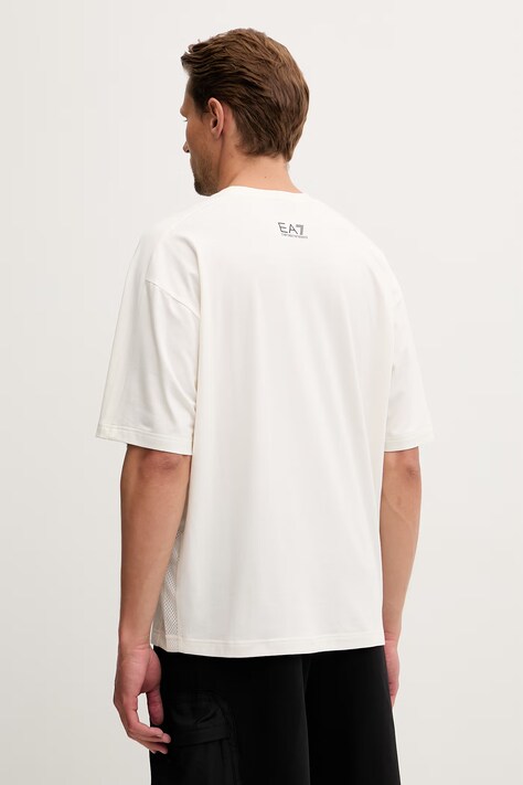EA7 Emporio Armani футболка чоловіча з модалем — SS26-TSM0DW, бежевий — фото 3