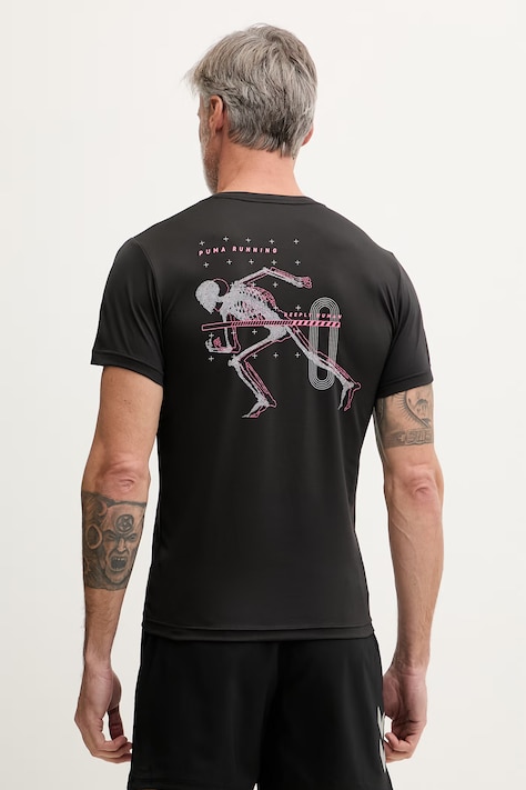 Puma T-shirt treningowy męski Illustration Graphic czarny 528446