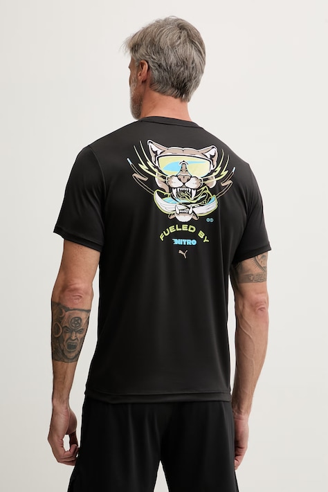 Puma edzős felső férfi Run Nitro Graphic fekete 528449