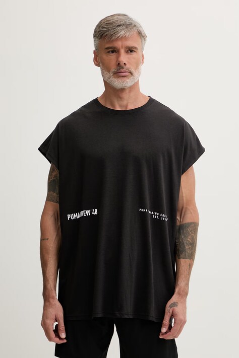 Puma T-shirt treningowy męski GRAPHIC CUTOFF czarny 528529