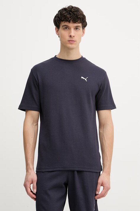 Puma T-shirt męski z bawełną Essential elevated granatowy 692018