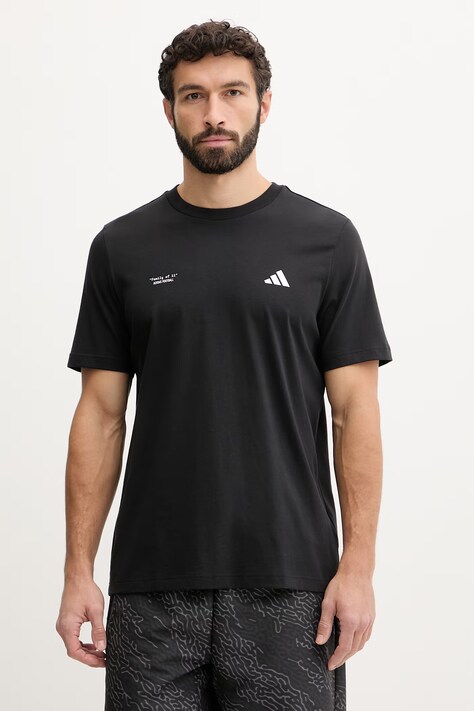 adidas Performance t-shirt sportowy męski kolor czarny z nadrukiem KB9495
