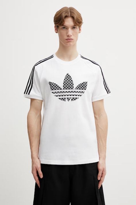 Памучна тениска adidas Originals в бяло с принт KD1360