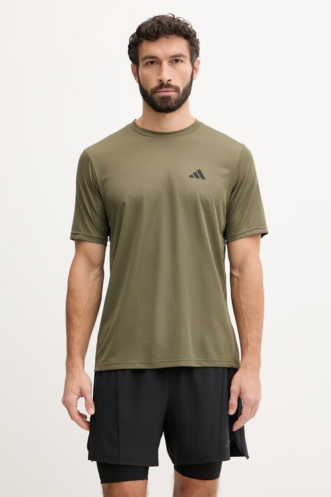 adidas Performance t-shirt treningowy męski kolor zielony z nadrukiem KD5461